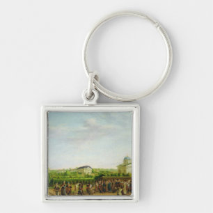 A country wedding key ring