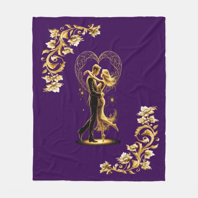 A couple dancing fleece blanket (Front)