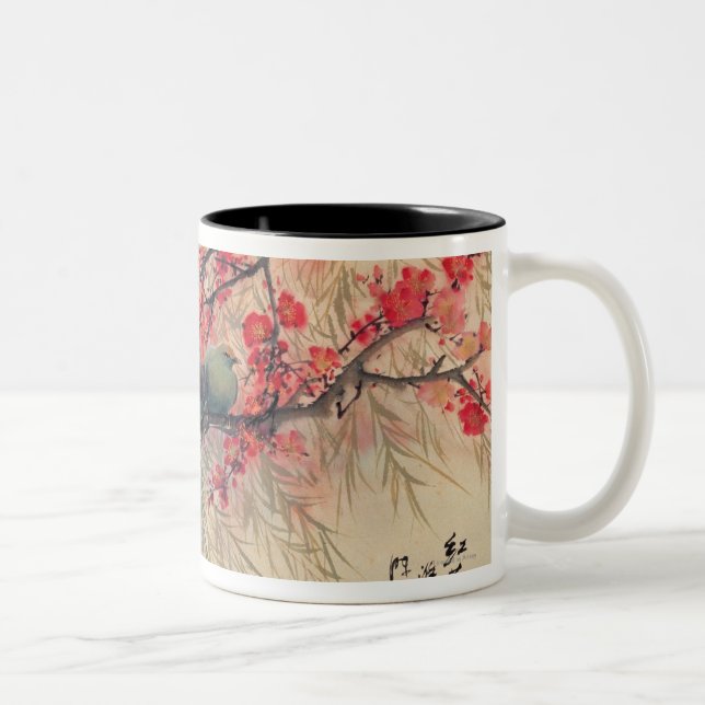 A Couple in Spring Two-Tone Coffee Mug (Right)