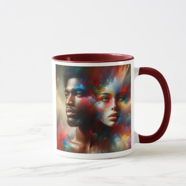 A couple look away. mug (Right)