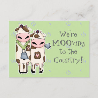 a couple of cute moo cows moving announcement
