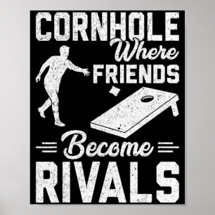 A Couple That Plays Cornhole Together - Valentine’ Poster