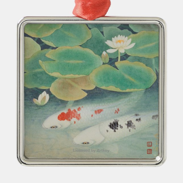 A Couple under Lotus Metal Ornament (Front)