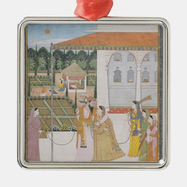 A Couple Walking Metal Tree Decoration (Front)