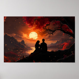 A couple watching the Sunset Together Poster