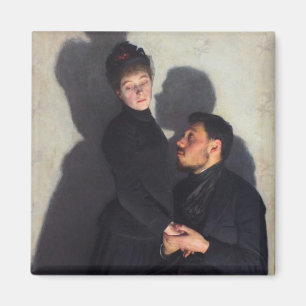 A Couple With Cast Shadows (by Emile Friant) Magnet