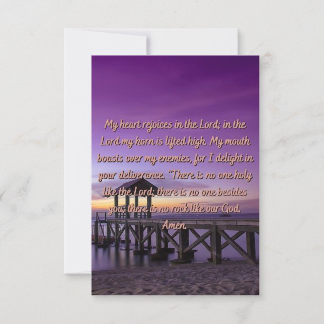 A Courage & Strength Prayer Flat Greeting Card (Front)