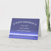 A Course In Miracles Birthday Card Truth Stands