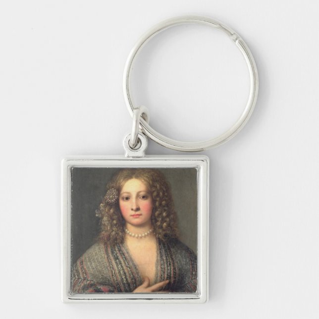 A Courtesan (oil on canvas) Key Ring (Front)