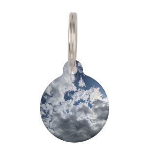 A covering of clouds pet tag