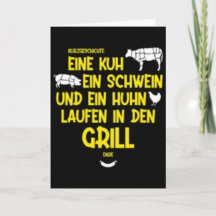 A Cow, A Pig And A Chicken Run Into The Grill - Bb Card