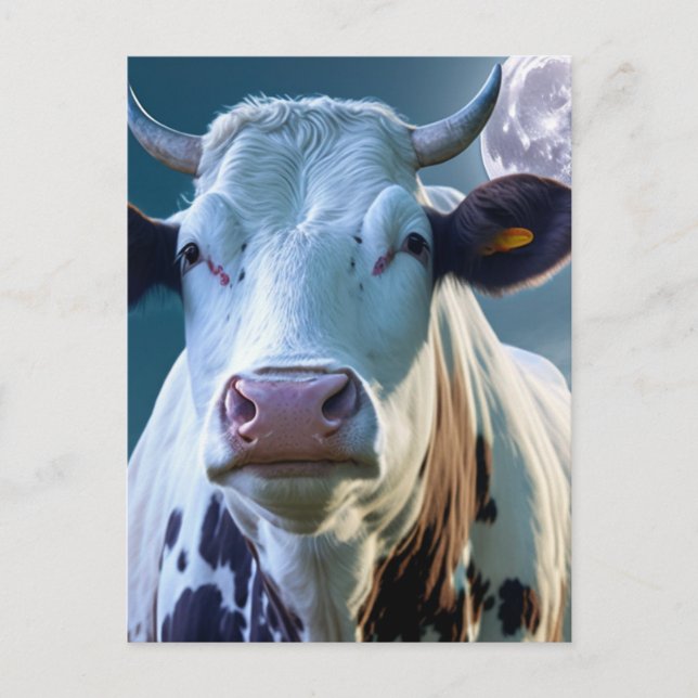 A Cow and The Moon Postcard (Front)