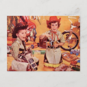 A Cowboy Christmas Holiday Postcard