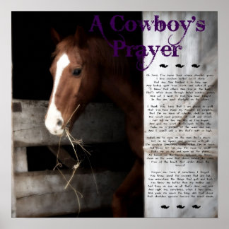 A Cowboy's Prayer Poster