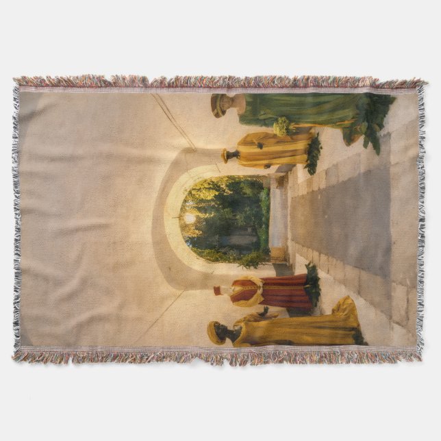 a cozy and serene atmosphere throw blanket (Front)