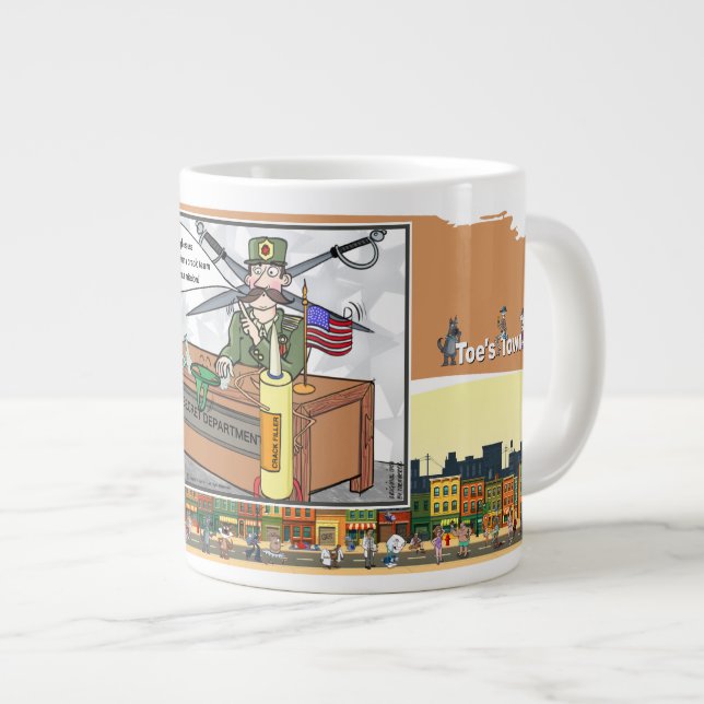 A Crack Team | Literal Wordplay Humor Large Coffee Mug (Front Right)
