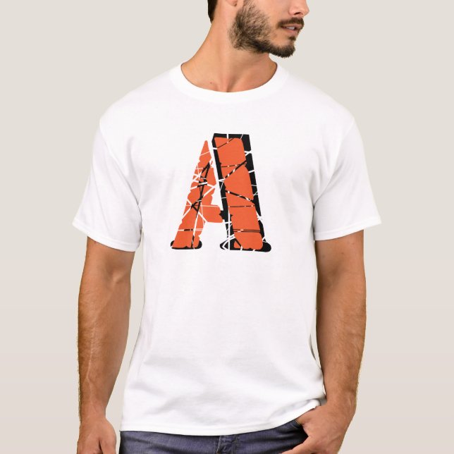 "A" Cracked Stencil Tee (Front)