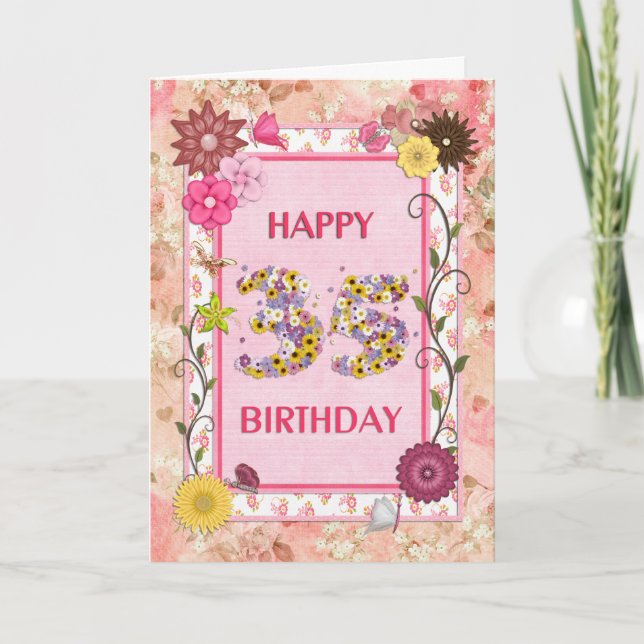 A craft look 35th birthday card (Front)