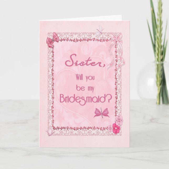 A craft look Bridesmaid invitation (Front)