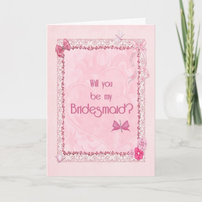 A craft look Bridesmaid invitation (Front)