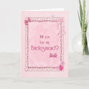 A craft look Bridesmaid invitation