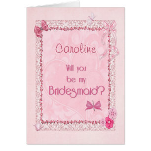 A craft look bridesmaidl invitation