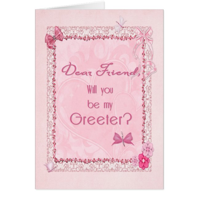 A craft look Greeter invitation (Front)