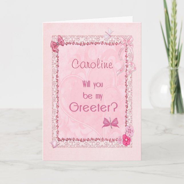 A craft look Greeter invitation (Front)