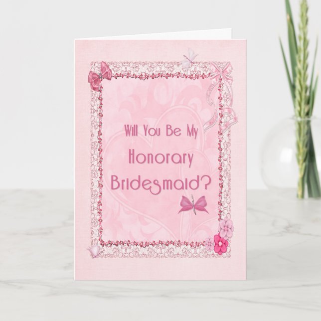 A craft look honorary bridesmaid invitation (Front)