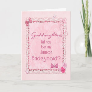 A craft look Junior Bridesmaid invitation