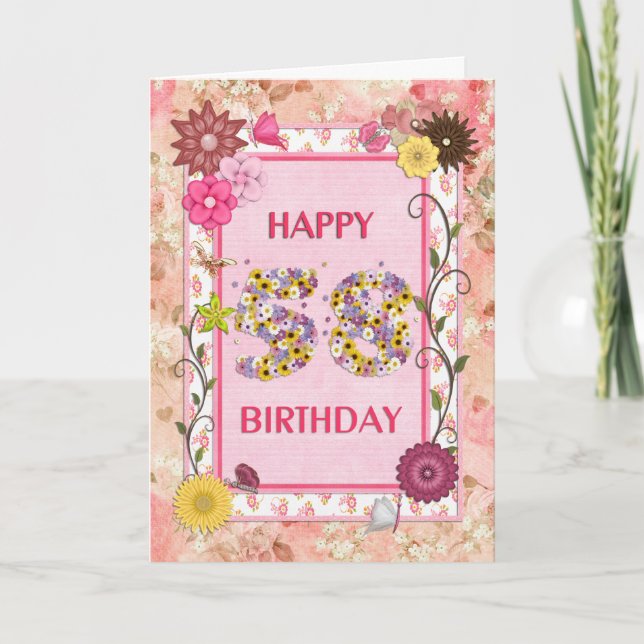 A craftlook 58th birthday card (Front)