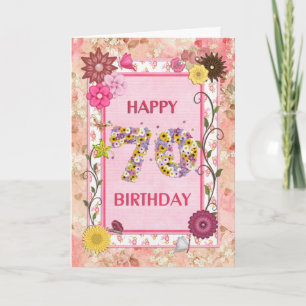 A craftlook 70th birthday card