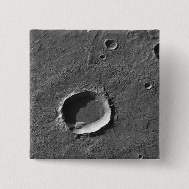 A crater on Mars 15 Cm Square Badge (Front)