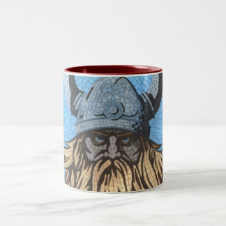 a crazed viking on a mug