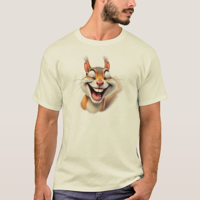 A crazy cartoon of a squirrel. T-Shirt (Front)