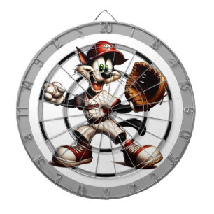 A Crazy Cat Baseball Pitcher Regulation Dartboard