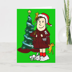 'A Crazy Cat Lady Christmas' Holiday Card