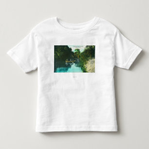 A Creek Scene with Family in a Canoe Toddler T-Shirt