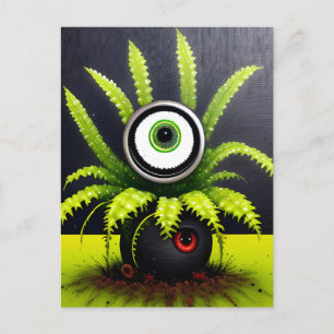 A Creepy Eyeball Plant Postcard