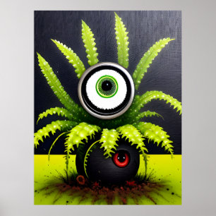 A Creepy Eyeball Plant Poster