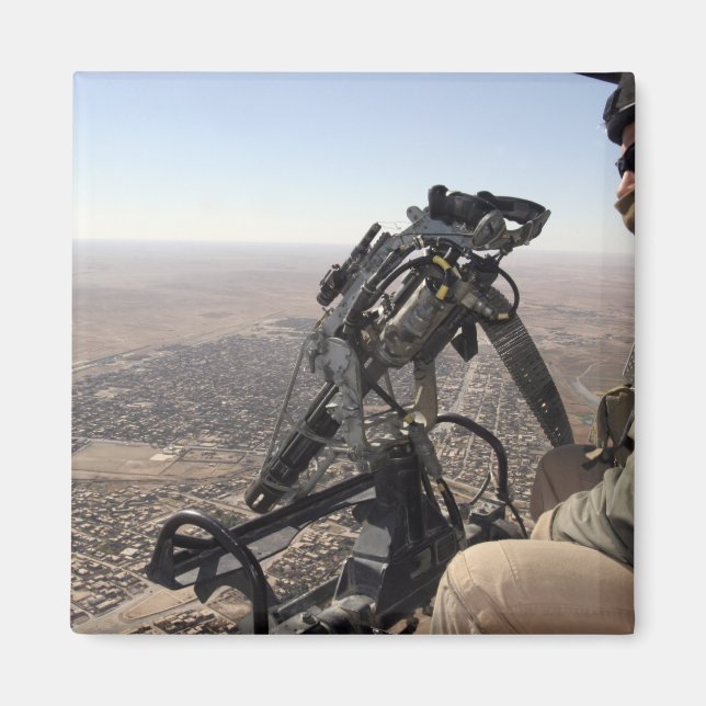 A crew chief looks for suspicious activity magnet (Front)