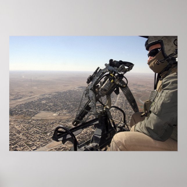 A crew chief looks for suspicious activity poster (Front)