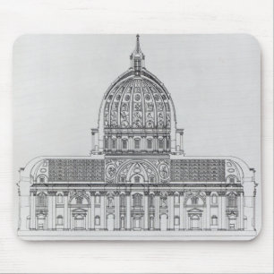 A cross-section of St. Peter's, Rome Mouse Pad