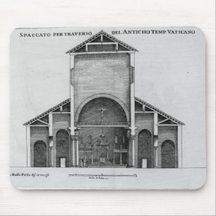 A Cross-Section of the old Vatican church Mouse Pad