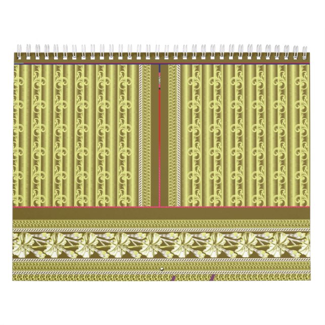  a cross stitch pattern of a vase with flowers calendar (Cover)