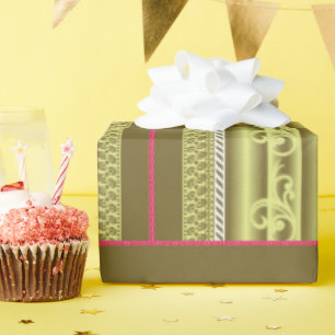 a cross stitch pattern of a vase with flowers wrapping paper