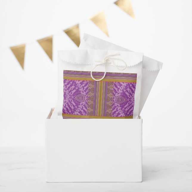  a cross stitch pattern with a purple and yellow b favour bag (Party)