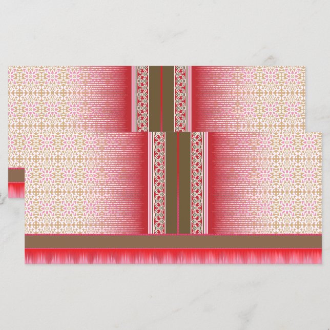 a cross stitch pattern with a red background menu (Front/Back)