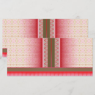 a cross stitch pattern with a red background menu