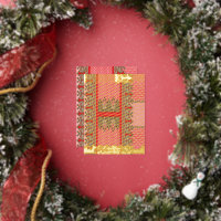 a cross stitch pattern with a red border